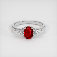 1.02 Ct. Ruby Ring, 10K White Gold 1
