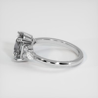 3.03 Ct. Green Sapphire Ring, 10K White Gold 4