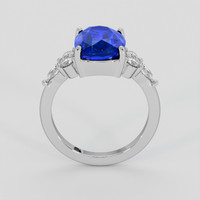 3.87 Ct. Blue Sapphire Ring, 10K White Gold 3