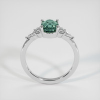 2.03 Ct. Bluish Green Sapphire Ring, 10K White Gold 3