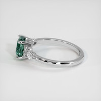 2.03 Ct. Bluish Green Sapphire Ring, 10K White Gold 4
