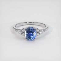 1.59 Ct. Blue Sapphire Ring, 10K White Gold 1