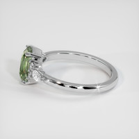 1.83 Ct. Green Sapphire Ring, 10K White Gold 4
