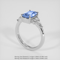 1.80 Ct. Blue Sapphire Ring, 10K White Gold 2