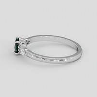 0.80 Ct. Bluish Green Sapphire Ring, 10K White Gold 4