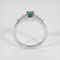 0.62 Ct. Greenish Blue Sapphire Ring, 10K White Gold 3