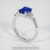 1.82 Ct. Sapphire Ring, 14K White Gold 2