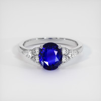 2.06 Ct. Sapphire Ring, 14K White Gold 1