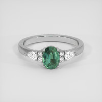 0.60 Ct. Alexandrite Ring, 14K White Gold 1