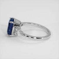 3.48 Ct. Blue Sapphire Ring, 14K White Gold 4