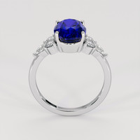 4.13 Ct. Blue Sapphire Ring, 14K White Gold 3