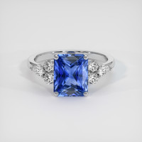 3.26 Ct. Blue Sapphire Ring, 14K White Gold 1