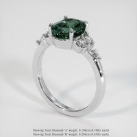 2.52 Ct. Sapphire Ring, 14K White Gold 2