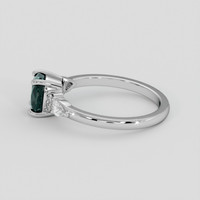 1.55 Ct. Bluish Green Sapphire Ring, 14K White Gold 4