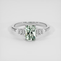 1.17 Ct. Bluish Green Sapphire Ring, 14K White Gold 1