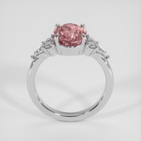 3.03 Ct. Pinkish Brown Sapphire Ring, 14K White Gold 3