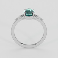 2.08 Ct. Bluish Green Sapphire Ring, 14K White Gold 3