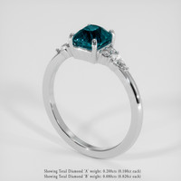 2.03 Ct. Bi Color Sapphire Ring, 14K White Gold 2