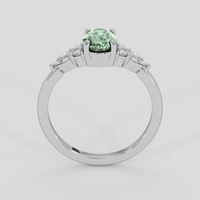 1.19 Ct. Green Sapphire Ring, 14K White Gold 3