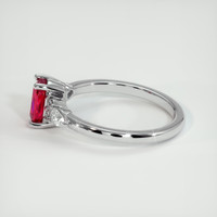 0.92 Ct. Ruby Ring, 14K White Gold 4
