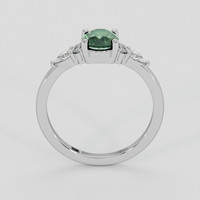 1.01 Ct. Bluish Green Sapphire Ring, 14K White Gold 3