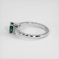 0.80 Ct. Bluish Green Sapphire Ring, 14K White Gold 4