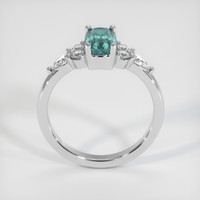 1.26 Ct. Greenish Blue Sapphire Ring, 14K White Gold 3