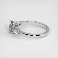 0.74 Ct. Purple Sapphire Ring, 14K White Gold 4