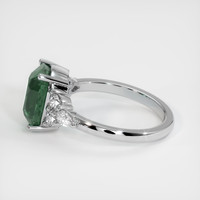 4.50 Ct. Bluish Green Sapphire Ring, 14K White Gold 4