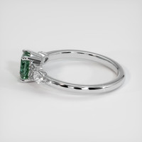 0.70 Ct. Bluish Green Sapphire Ring, 14K White Gold 4