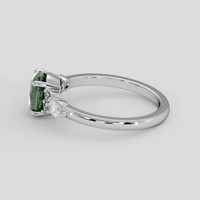 1.40 Ct. Green Sapphire Ring, 14K White Gold 4