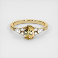 1.06 Ct. Yellow Sapphire Ring, 14K White Gold 1