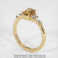 1.06 Ct. Yellow Sapphire Ring, 14K White Gold 2