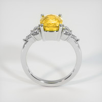 4.38 Ct. Yellow Sapphire Ring, 14K White Gold 3