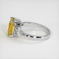 4.38 Ct. Yellow Sapphire Ring, 14K White Gold 4