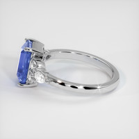 3.04 Ct. Blue Sapphire Ring, 18K White Gold 4