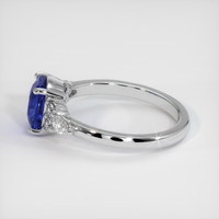 2.07 Ct. Blue Sapphire Ring, 18K White Gold 4