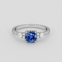 1.16 Ct. Blue Sapphire Ring, 18K White Gold 1