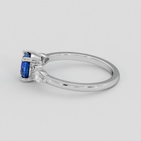 1.16 Ct. Blue Sapphire Ring, 18K White Gold 4
