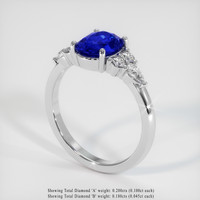 2.06 Ct. Sapphire Ring, 18K White Gold 2