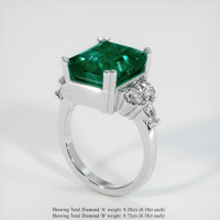 9.21 Ct. Emerald Ring, 18K White Gold 2