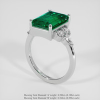 4.31 Ct. Emerald Ring, 18K White Gold 2