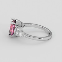 2.78 Ct. Pink Malaya Garnet Ring, 18K White Gold 4