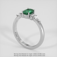 0.60 Ct. Alexandrite Ring, 18K White Gold 2