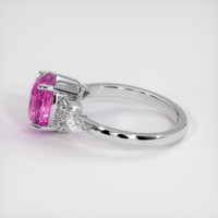 4.07 Ct. Pink Sapphire Ring, 18K White Gold 4