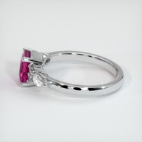 1.19 Ct. Pink Sapphire Ring, 18K White Gold 4