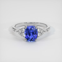 1.79 Ct. Blue Sapphire Ring, 18K White Gold 1