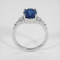 3.48 Ct. Blue Sapphire Ring, 18K White Gold 3