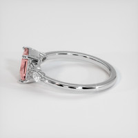 1.68 Ct. Padparadscha Sapphire Ring, 18K White Gold 4