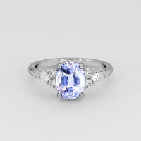 2.48 Ct. Violet Sapphire Ring, 18K White Gold 1